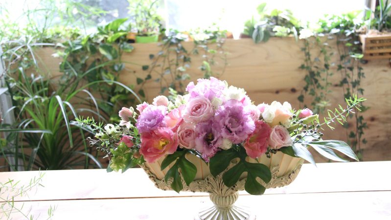 【結婚祝い】ピンクのアレンジメント