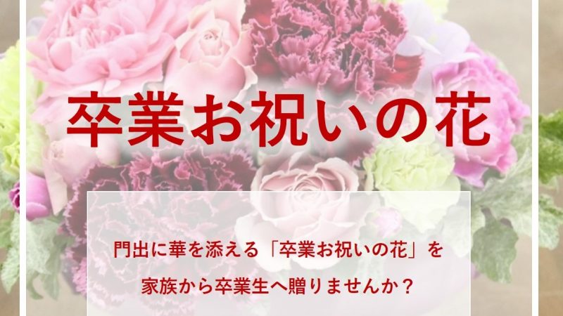 「卒業お祝いの花」花代無料で100セットご提供！